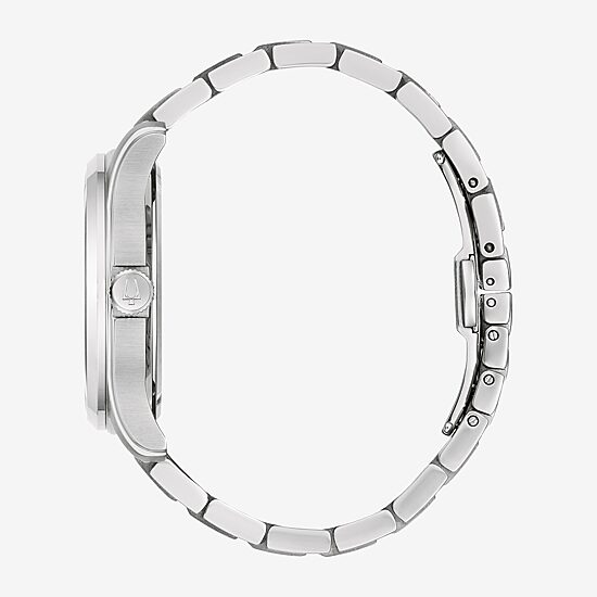 Bulova Classic Wilton Mens Silver Tone Stainless Steel Bracelet Watch 96b386