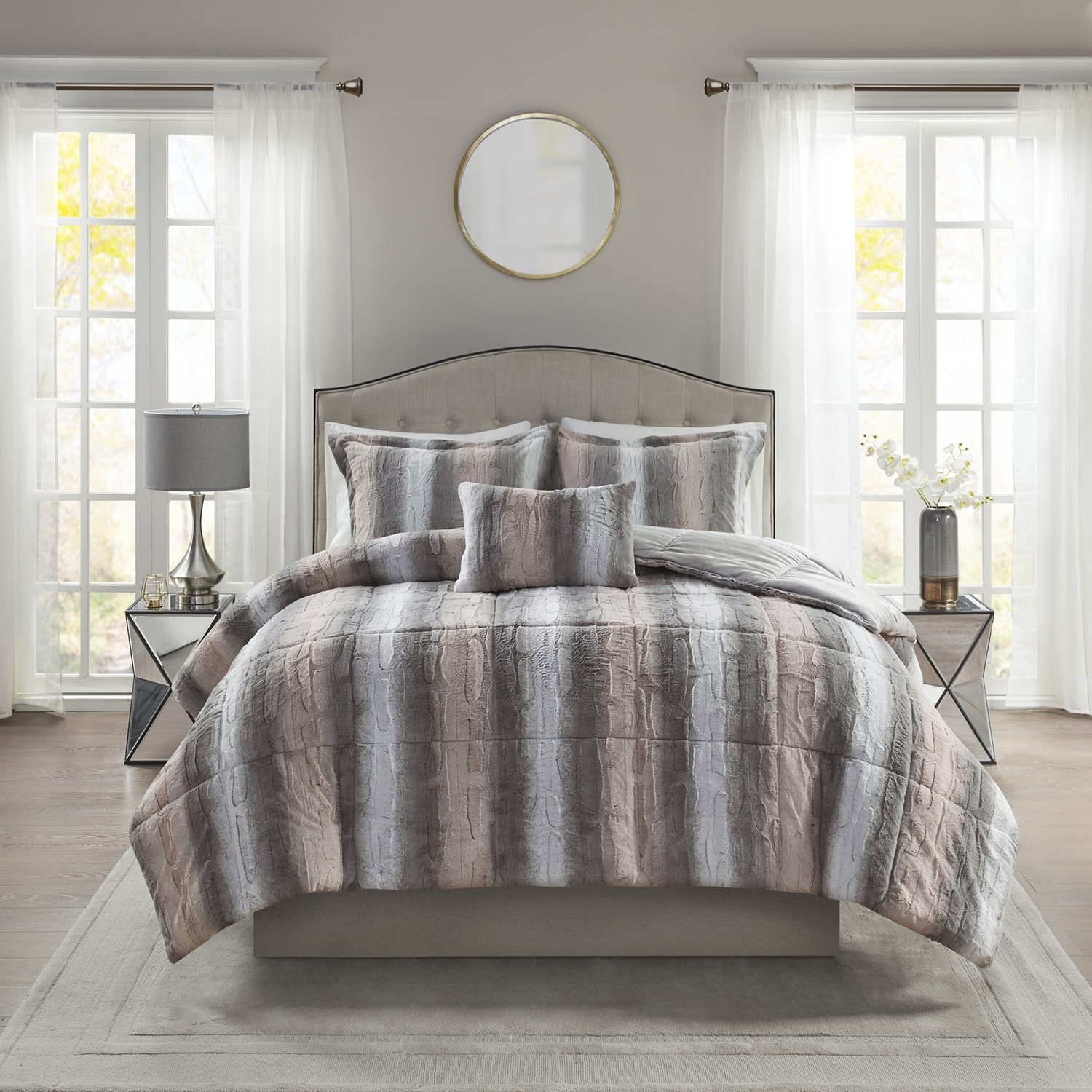 Madison Park Marselle 4-pc. Faux Fur Comforter Set
