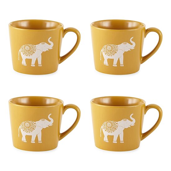 Distant Lands Elephant Stoneware Coffee Mug