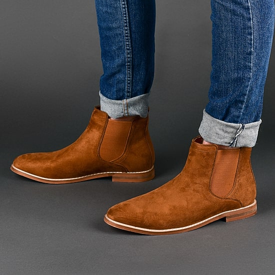 Vance Co Mens Marshall Flat Heel Chelsea Boots