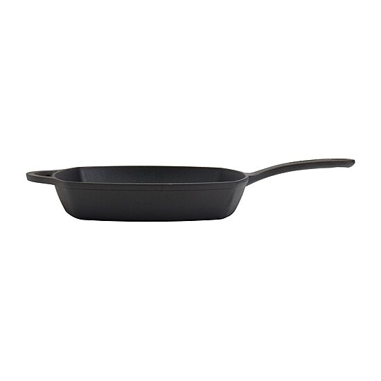 Mason Craft And More Square With Assist Handles 10 1/4 Inch Cast Iron Grill Pan