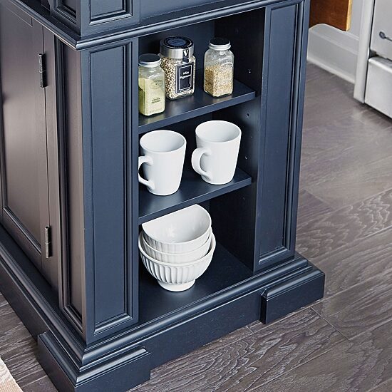 Homestyles Americana Drop Leaf Wood-Top Kitchen Island