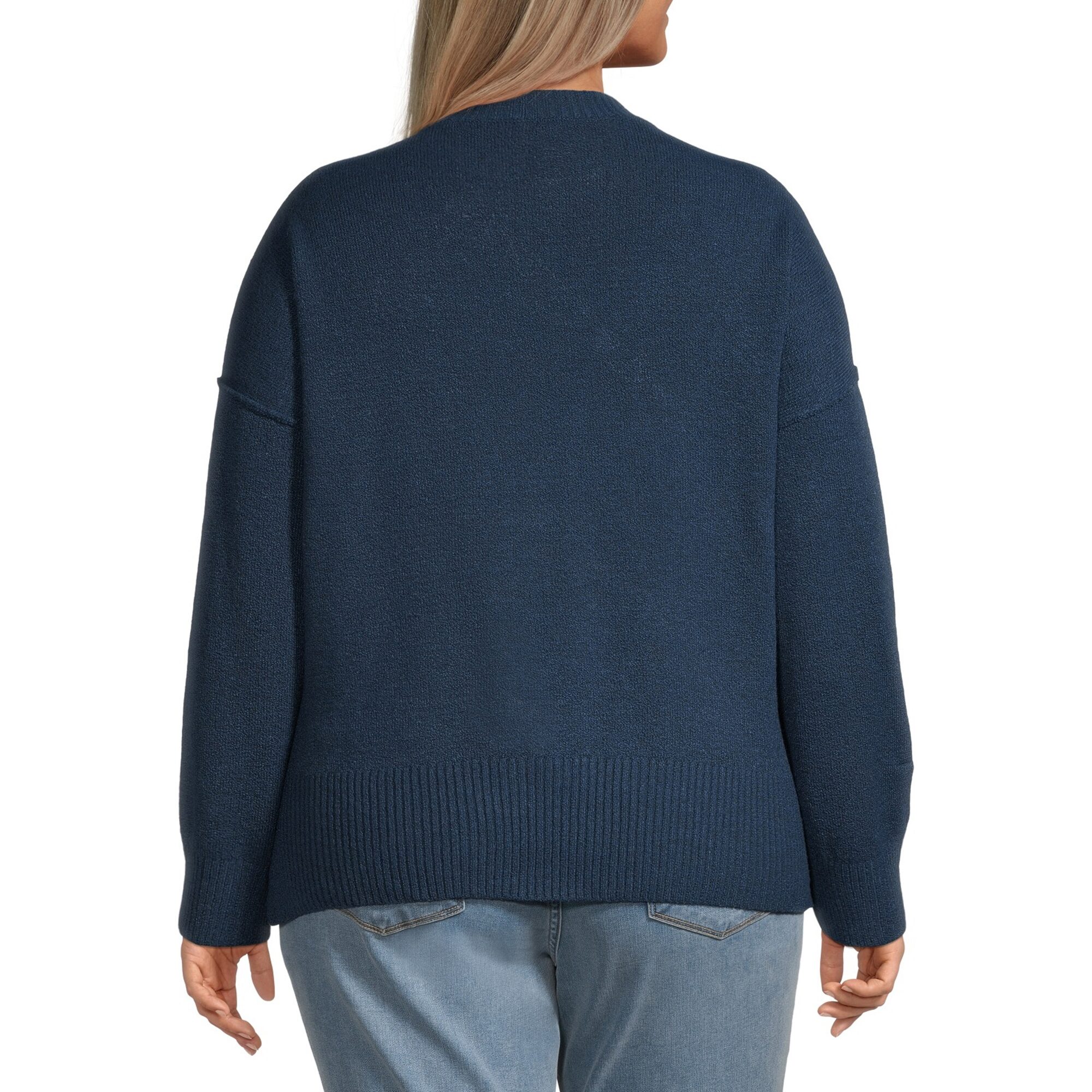 A.N.A Plus Womens Crew Neck Long Sleeve Pullover Sweater