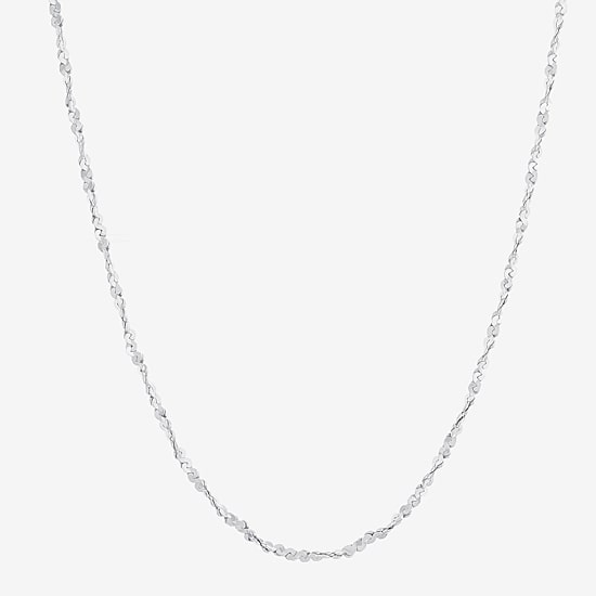 Silver Treasures Womens Sterling Silver 16 Inch Chain Necklace