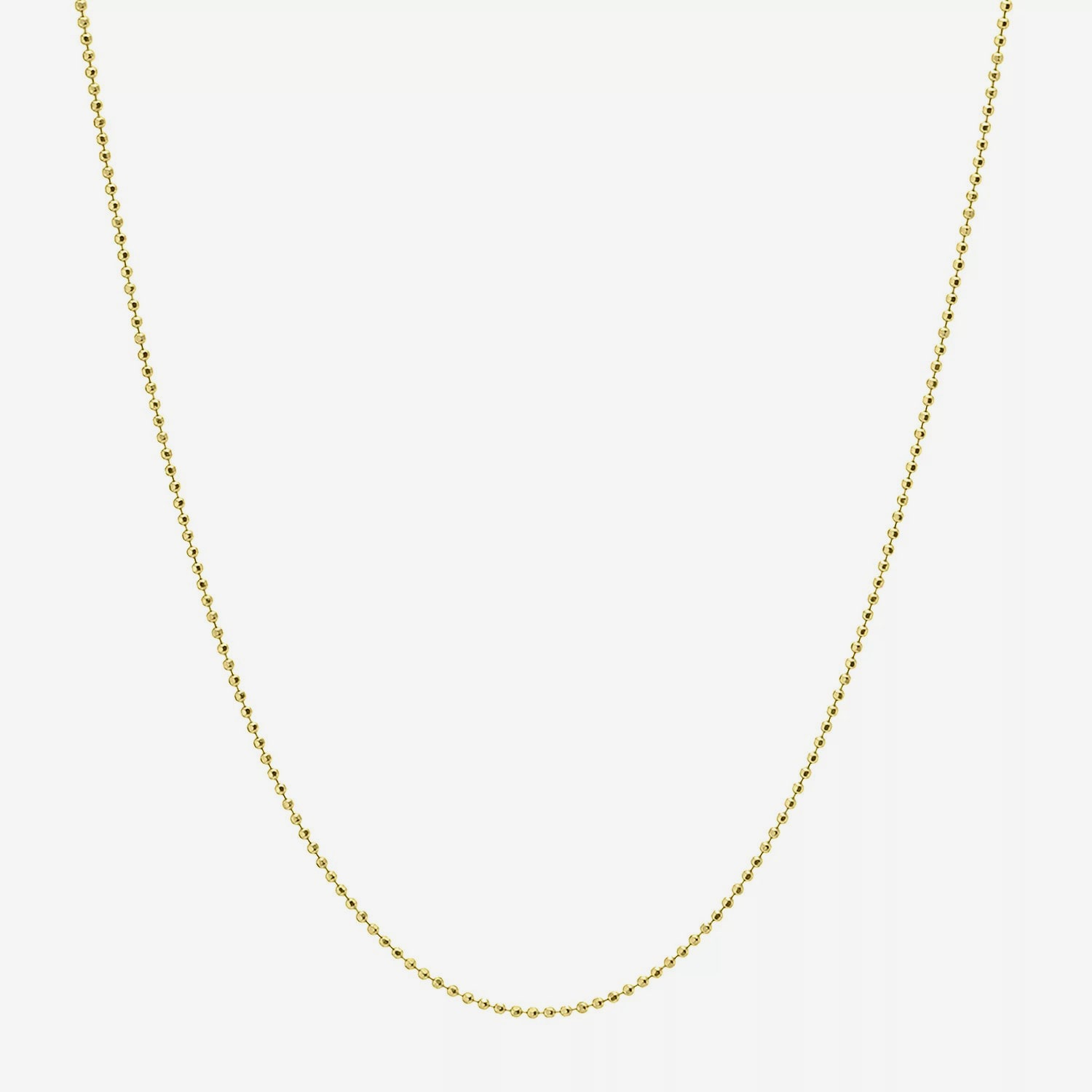 Silver Treasures Made In Italy Womens 14K Gold Over Silver 18 Inch Bead Chain Necklace