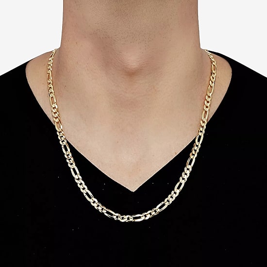 Mens 22 - 30 Inch 10K Gold Link Necklace