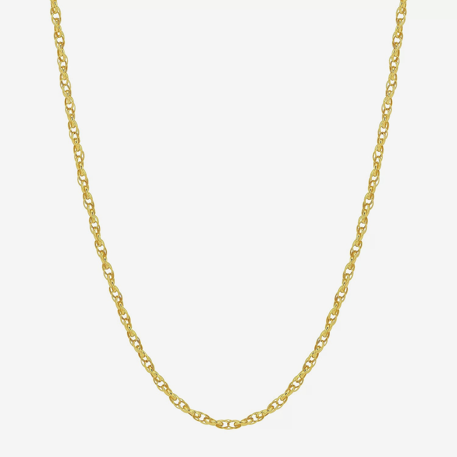 Made in Italy Unisex Adult 18K Gold 18 Inch Rolo Chain Necklace