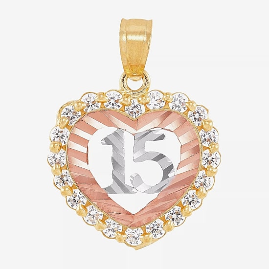 Womens 14K Gold Heart Pendant