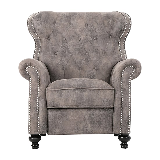 Walder Tufted Roll-Arm Recliner