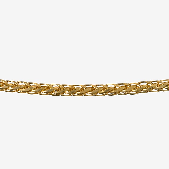 Made in Italy Mens 10K Gold 22 Inch Wheat Chain Necklace