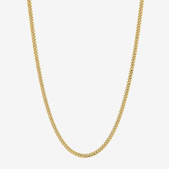 Unisex Adult 14K Gold 22 Inch Curb Chain Necklace