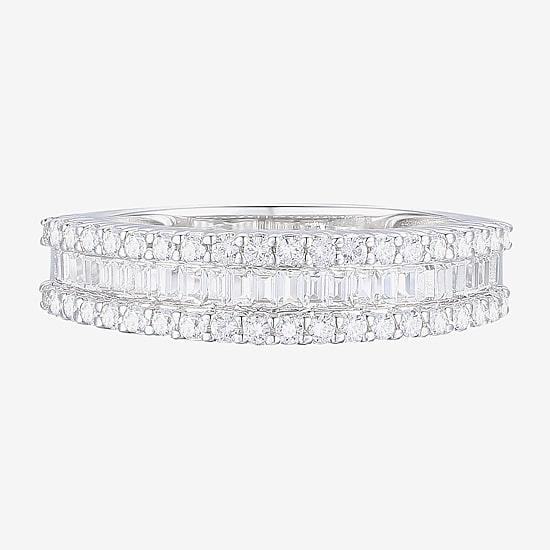 (G-H / Vs2-Si1) Womens 1/2 CT. T.W. Lab Grown White Diamond 10K Gold Anniversary Band