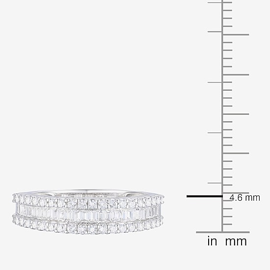 (G-H / Vs2-Si1) Womens 1/2 CT. T.W. Lab Grown White Diamond 10K Gold Anniversary Band