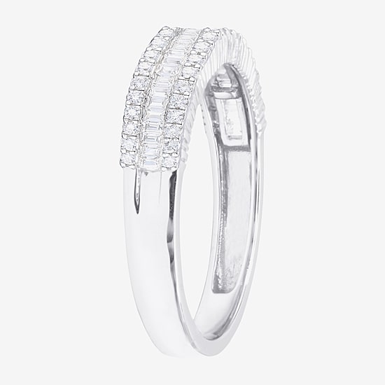 (G-H / Vs2-Si1) Womens 1/2 CT. T.W. Lab Grown White Diamond 10K Gold Anniversary Band