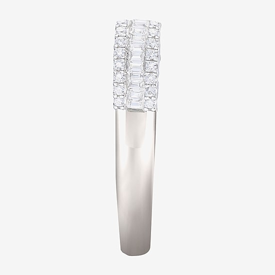 (G-H / Vs2-Si1) Womens 1/2 CT. T.W. Lab Grown White Diamond 10K Gold Anniversary Band