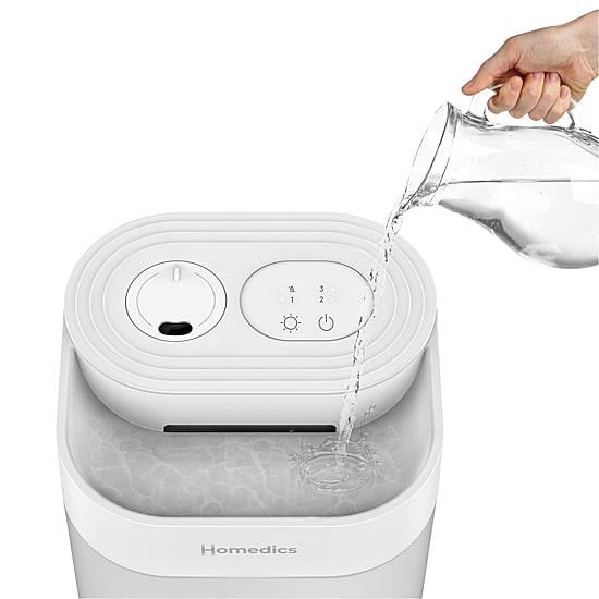 HoMedics Top-Fill 50hr Ultrasonic With Night Light Humidifier