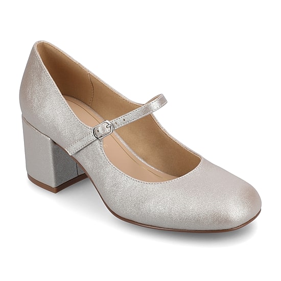 Journee Collection Okenna Womens Square Closed Toe Block Heel Pumps