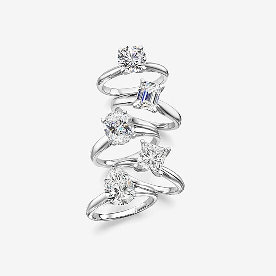 (H-I / Si2) Womens 1 1/2 CT. Lab Grown White Diamond 14K Gold Round Solitaire Engagement Ring