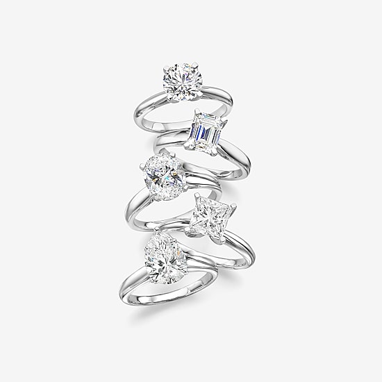 1 1/2 CT. Lab-Grown (G / VS2)  Diamond 14K Gold Radiant-Cut Solitaire Engagement Ring