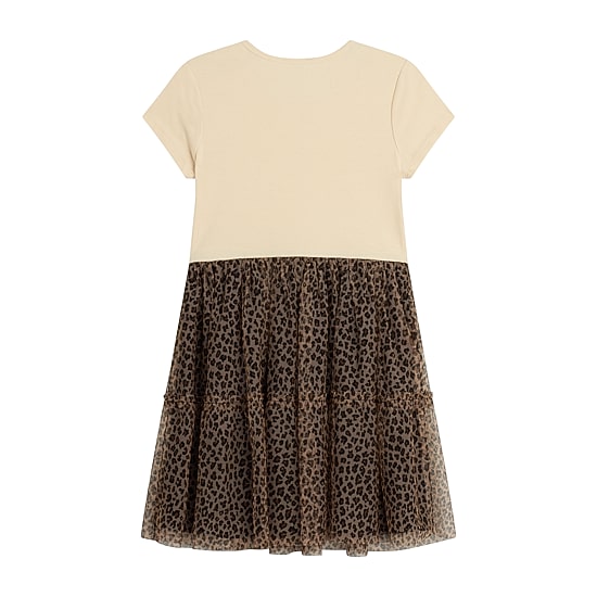 Knit Works Little & Big Kid Girls Drop Shoulder Leopard 2-pc. Dress Set