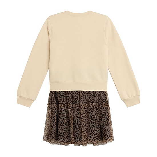 Knit Works Little & Big Kid Girls Drop Shoulder Leopard 2-pc. Dress Set