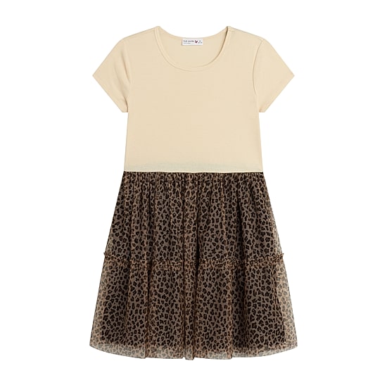 Knit Works Little & Big Kid Girls Drop Shoulder Leopard 2-pc. Dress Set