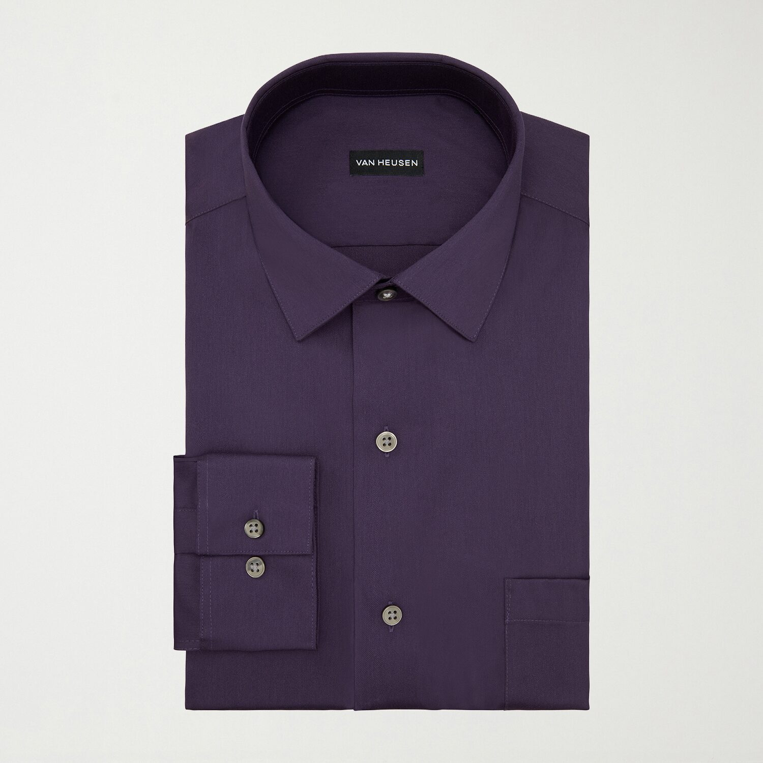 Van Heusen Ultra Flex Mens Regular Fit Stretch Fabric Wrinkle Free Long Sleeve Dress Shirt