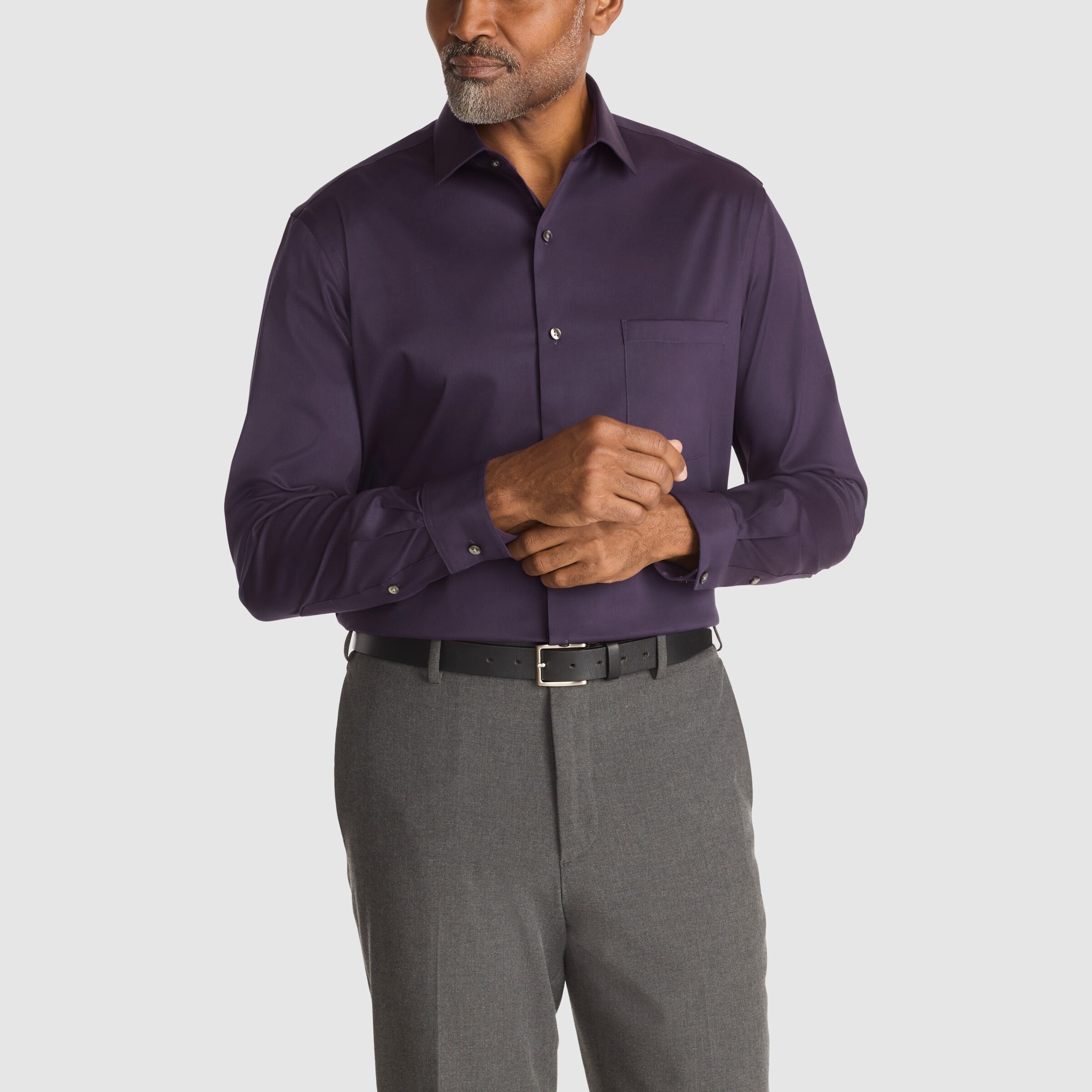 Van Heusen Ultra Flex Mens Regular Fit Stretch Fabric Wrinkle Free Long Sleeve Dress Shirt