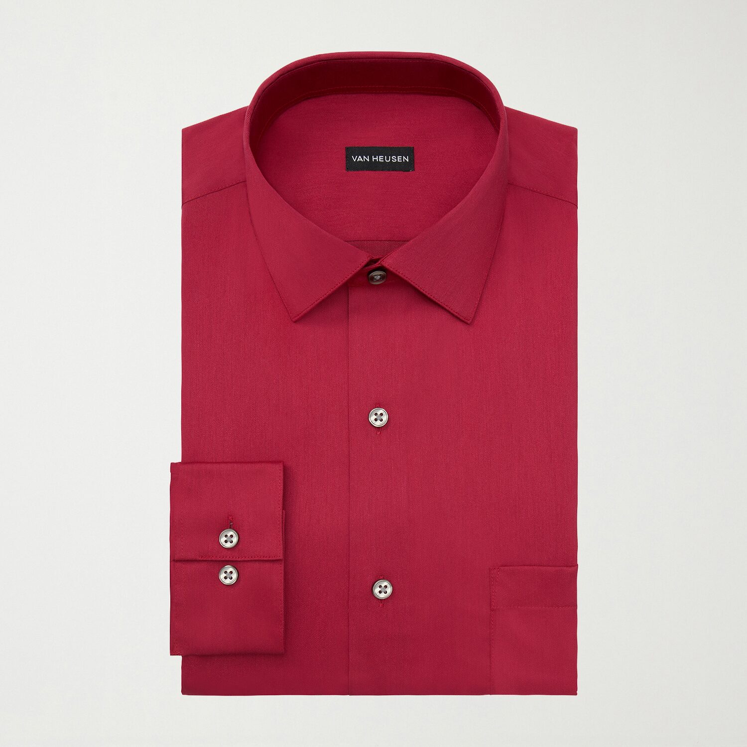 Van Heusen Ultra Flex Mens Regular Fit Stretch Fabric Wrinkle Free Long Sleeve Dress Shirt