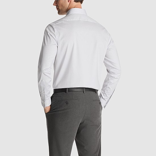 Van Heusen Comfort Performance Mens Slim Fit Stretch Fabric Wrinkle Free Long Sleeve Dress Shirt