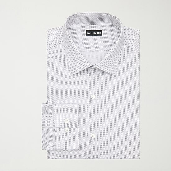 Van Heusen Comfort Performance Mens Slim Fit Stretch Fabric Wrinkle Free Long Sleeve Dress Shirt
