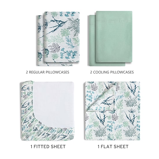 Caribbean Joe 6Pc Cooling Sheet Sets