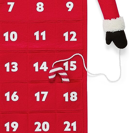 North Pole Trading Co. Santa Fabric Christmas Advent Calendar