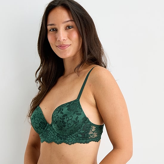Arizona Body Holiday Lace Lightly Lined Demi Bra