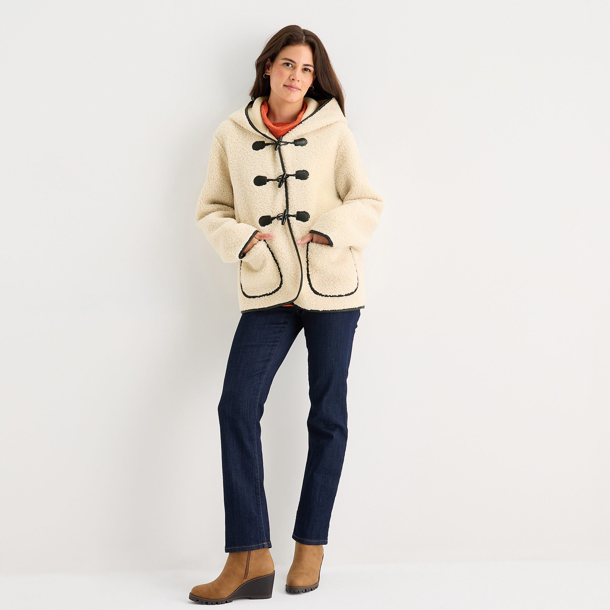 St. John's Bay Womens Midweight Teddy Coat