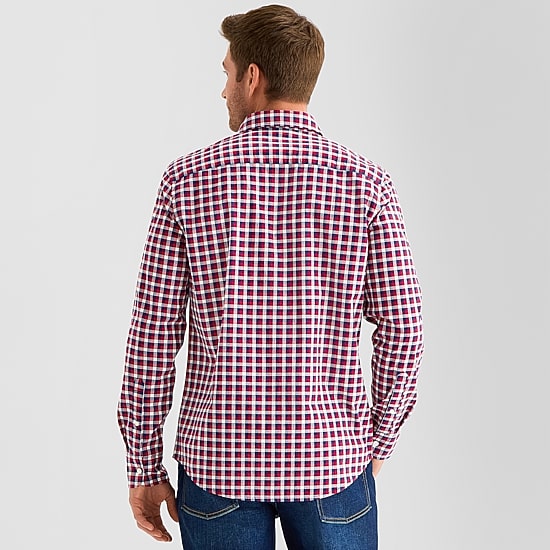 St. John's Bay Poplin Mens Long Sleeve Slim Fit Button-Down Shirt