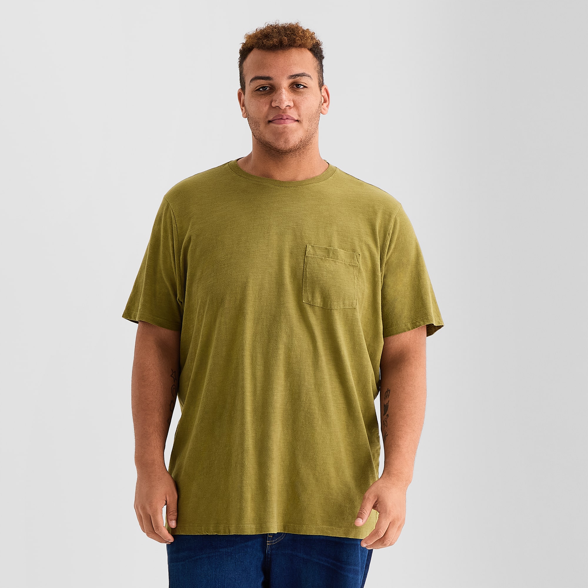 mutual weave Mens Crew Neck Short Sleeve Big and Tall T-Shirt