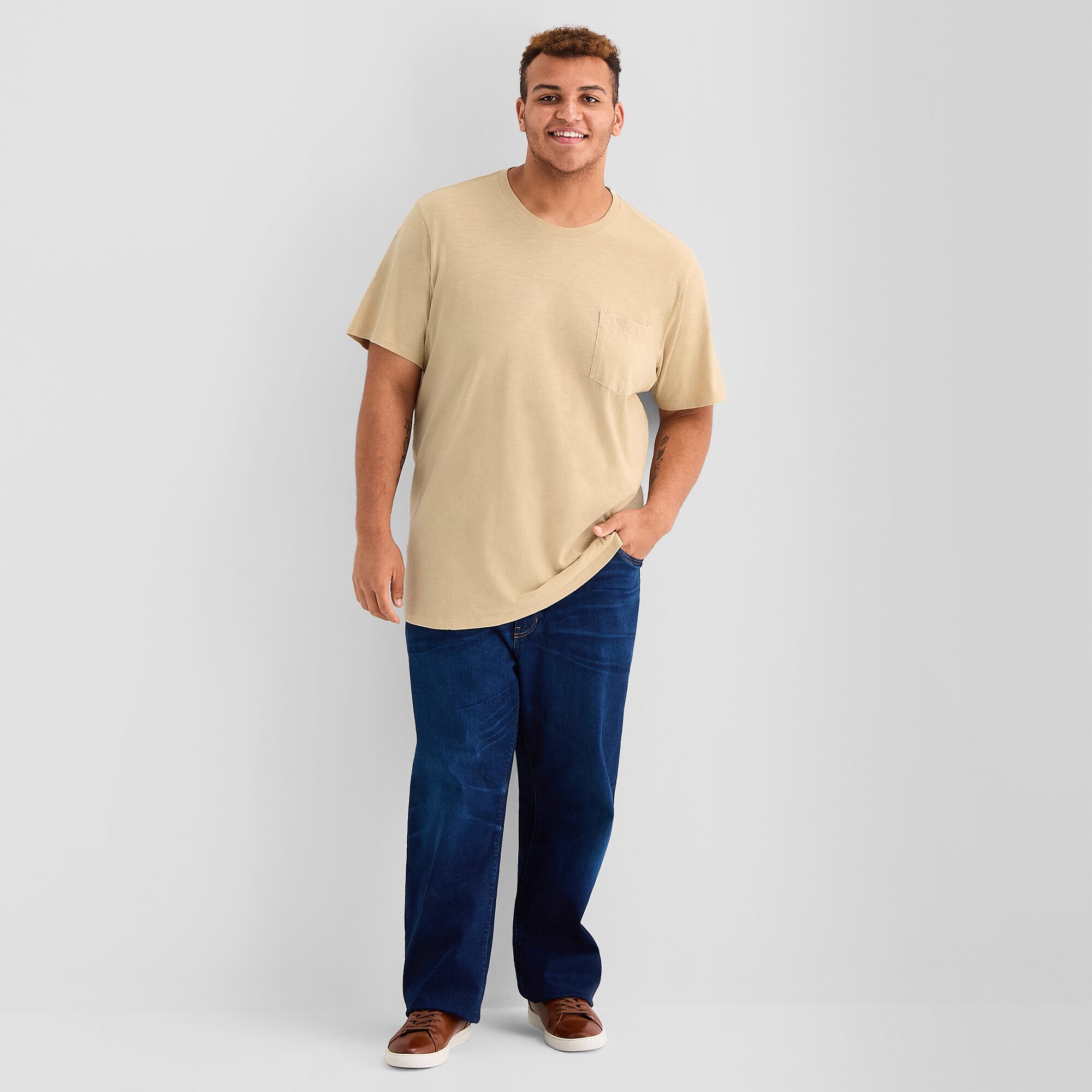 mutual weave Mens Crew Neck Short Sleeve Big and Tall T-Shirt