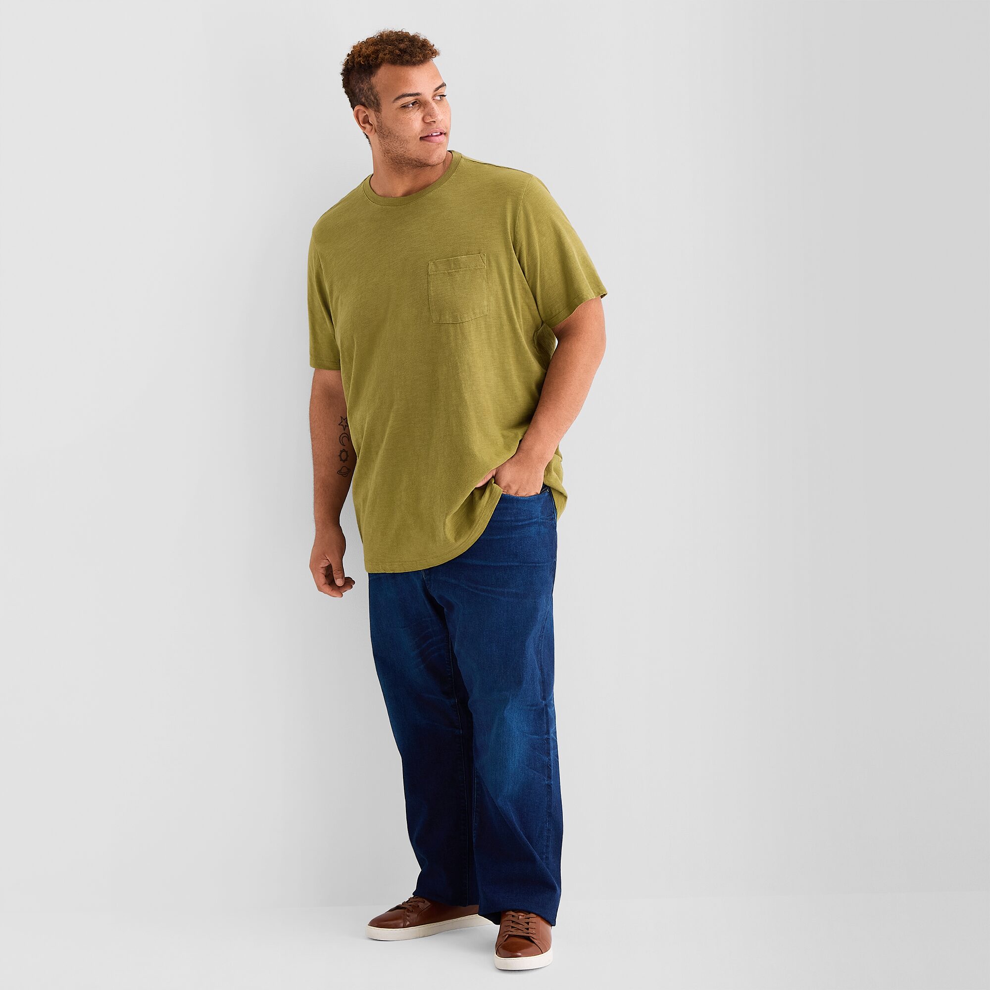 mutual weave Mens Crew Neck Short Sleeve Big and Tall T-Shirt