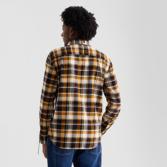 mutual weave Mens Long Sleeve Regular Fit Flannel Shirt