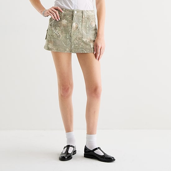 Forever 21 Womens Juniors Low Rise Mini Denim Skirt