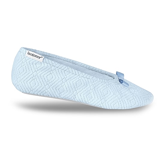 Isotoner Microterry Womens Ballerina Slippers