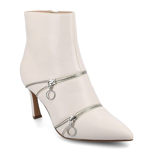 Journee Collection Women's Catoa Zipper Detail Comfort Dress Booties - Bone