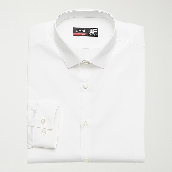 J. Ferrar Ultra Comfort Mens Regular Fit Stretch Fabric Wrinkle Free Long Sleeve Dress Shirt