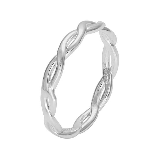 Itsy Bitsy Womens Sterling Silver Delicate Band