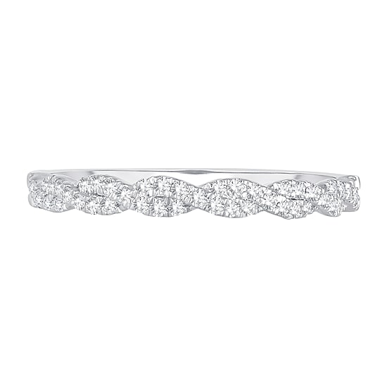 Signature By Modern Bride Womens 1/5 CT. Natural White Diamond 10K Gold Wedding Band