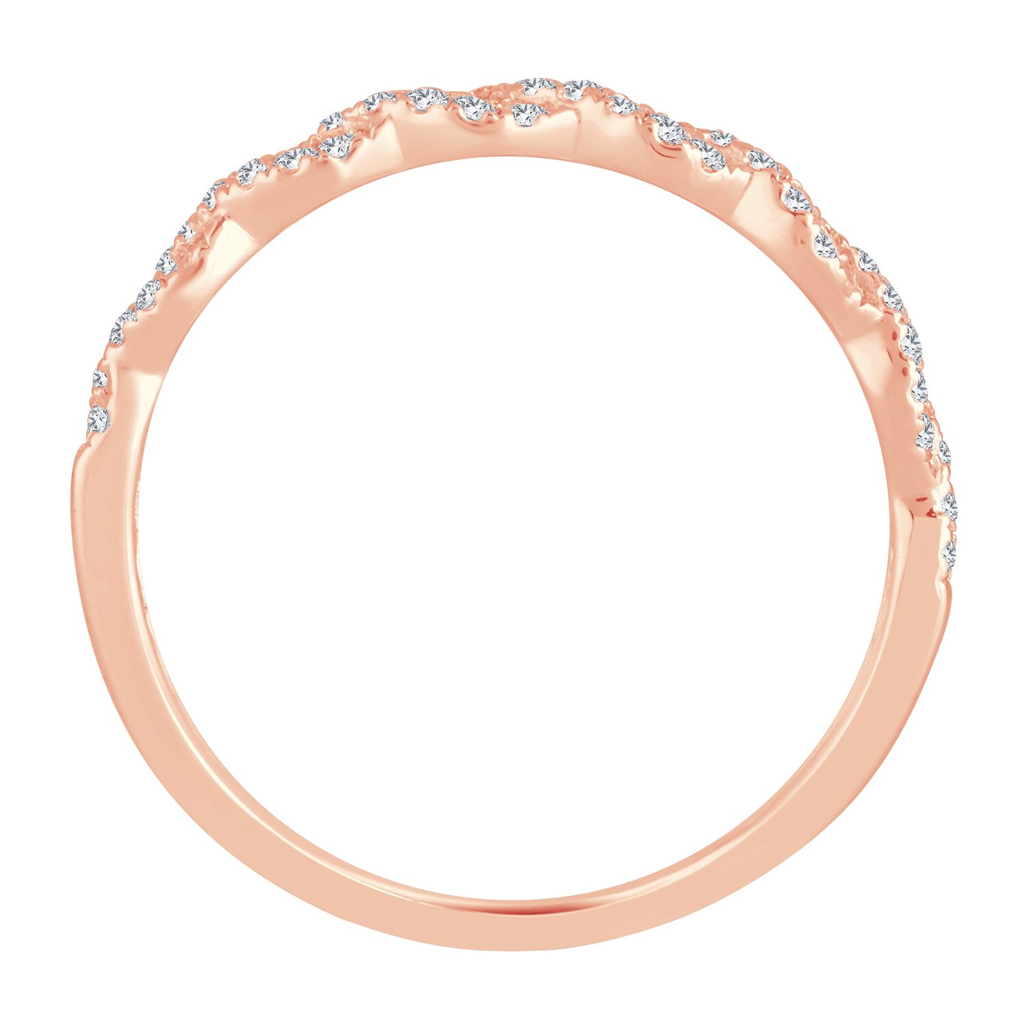 Womens 1/5 CT. Natural White Diamond 10K Gold Wedding Band