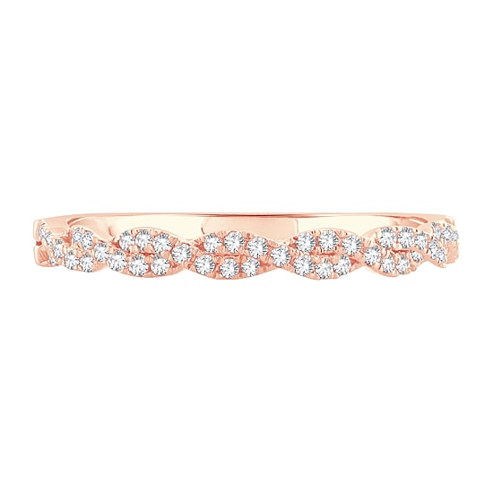 Womens 1/5 CT. Natural White Diamond 10K Gold Wedding Band