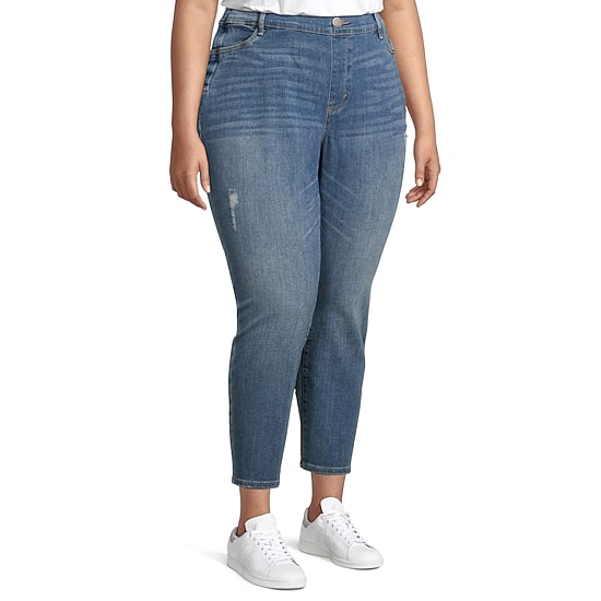 A.N.A Plus Adaptive Womens High Rise Skinny Ankle Jean