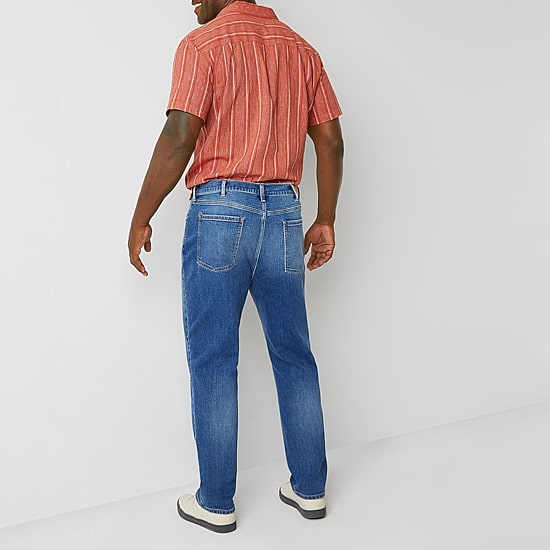 mutual weave Big and Tall Mens Tapered Leg Athletic Fit Jeans